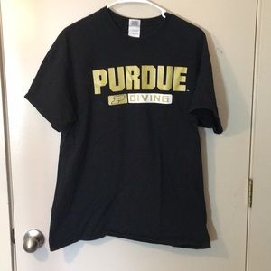 Purdue Diving Tee Sz L